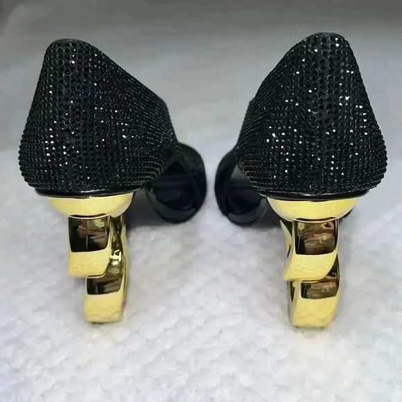 KAT MACONIE SZ 6 Black Peep toe heels - Picture 5 of 9